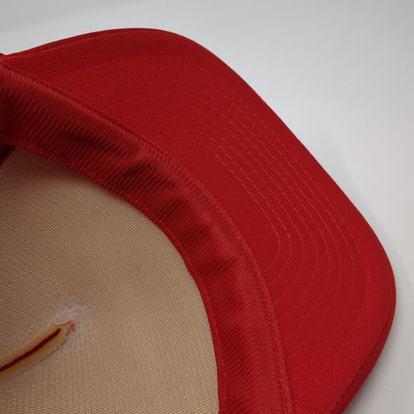 Best Dad On Earth Trucker Hat Red One Size Adjustable Mesh Back Rope Speedway - Picture 8 of 9